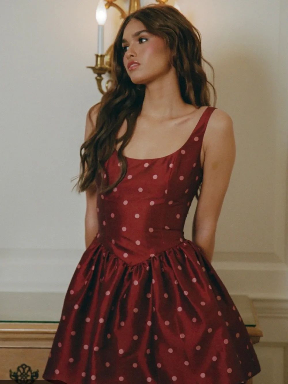 Hutch soleil polka dot mini dress $249